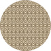 Square Patterned Brown Rug, pat673brn