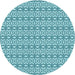 Square Patterned Blue Rug, pat673lblu