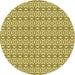 Square Patterned Dark Golden Brown Rug, pat673yw