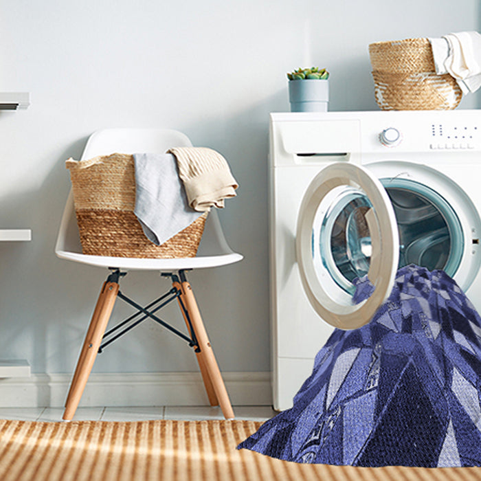 Machine Washable Transitional Sky Blue Rug in a Washing Machine, wshpat674blu