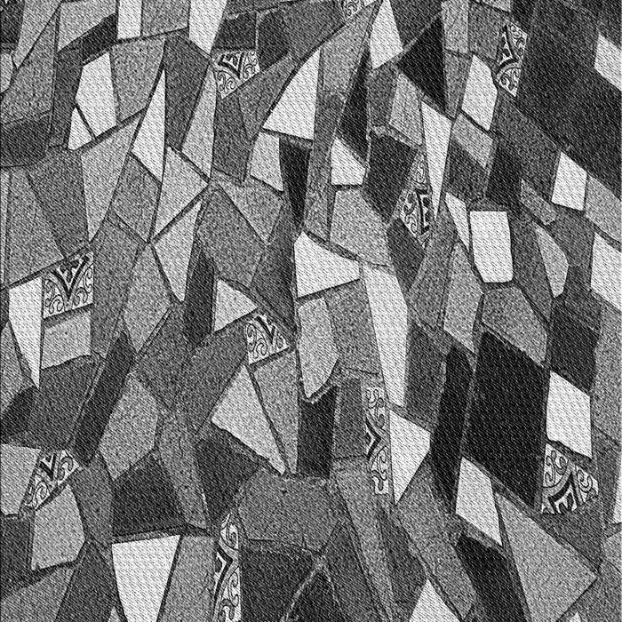 Patterned Dark Gray Black Rug, pat674gry