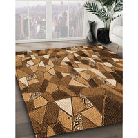 Patterned Red Brown Rug, pat674org