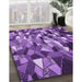 Machine Washable Transitional Purple Rug in a Family Room, wshpat674pur