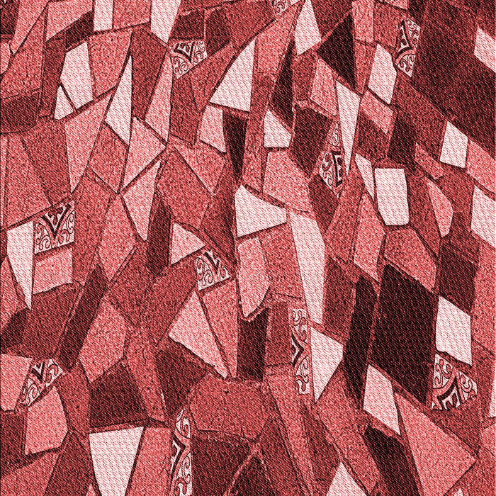 Machine Washable Transitional Red Rug, wshpat674rd