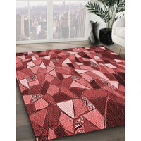 Patterned Red Rug, pat674rd