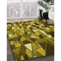 Patterned Yellow Rug, pat674yw