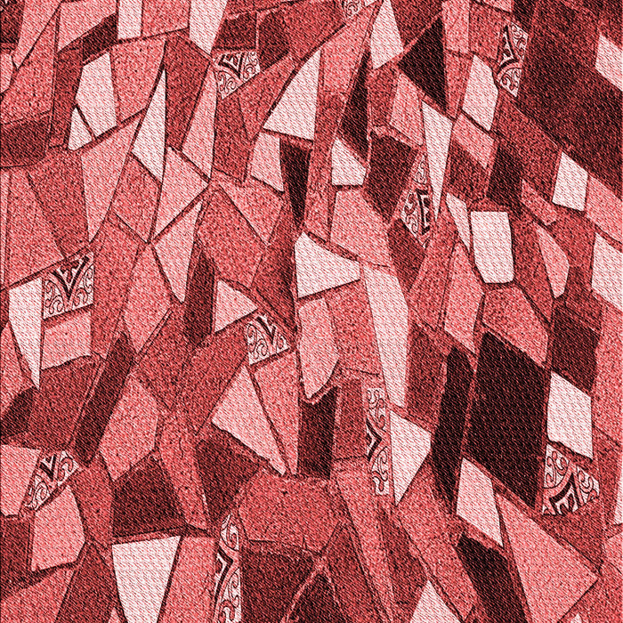 Machine Washable Transitional Pastel Red Pink Rug, wshpat675rd