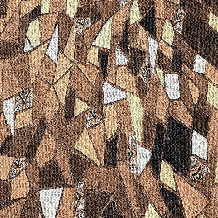 Machine Washable Transitional Bakers Brown Rug, wshpat675