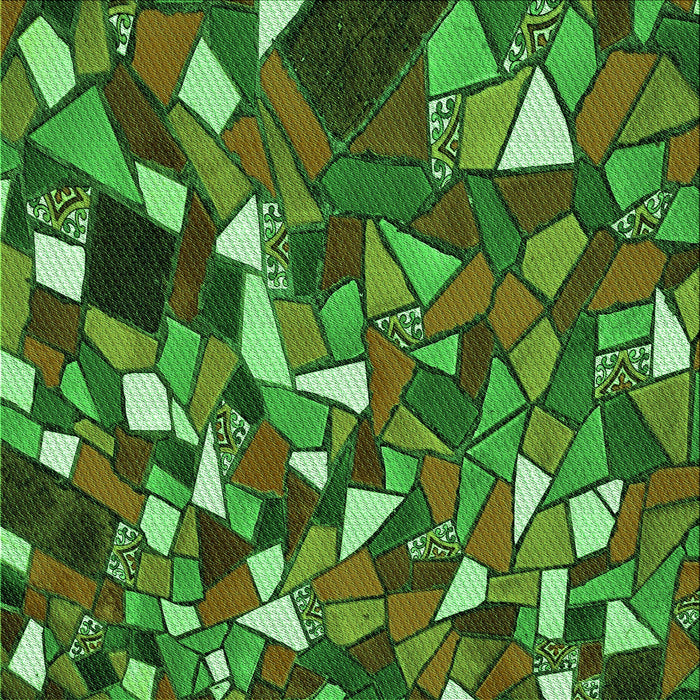 Round Machine Washable Transitional Dark Forest Green Rug, wshpat676grn