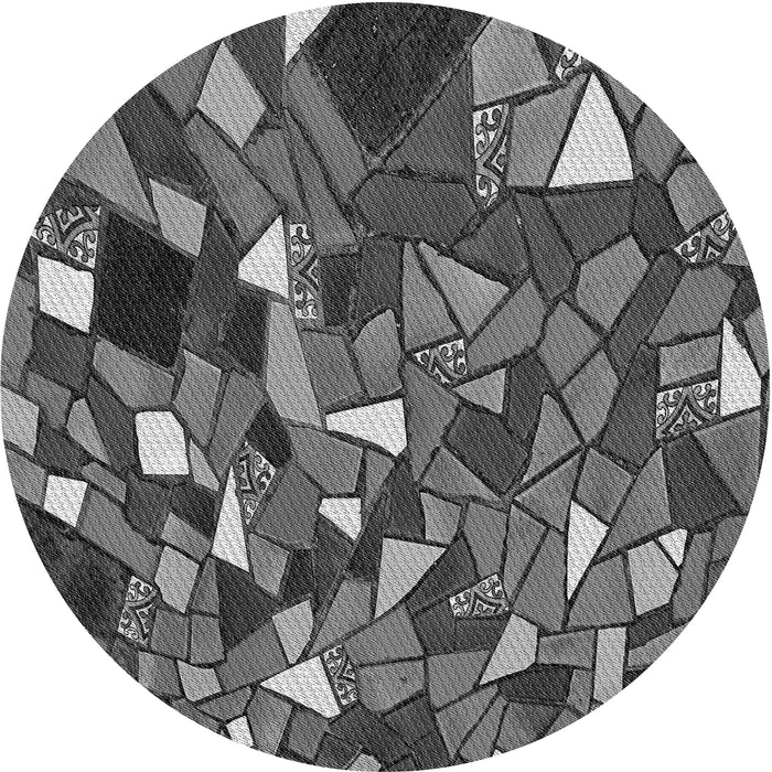 Square Machine Washable Transitional Black Rug in a Living Room, wshpat676gry