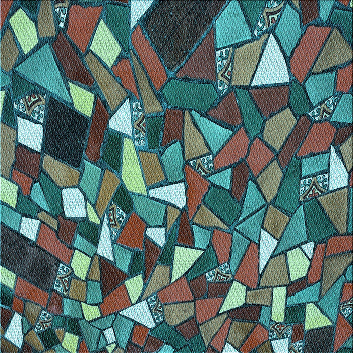 Round Machine Washable Transitional Black Rug, wshpat676lblu