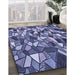 Machine Washable Transitional Blue Rug in a Family Room, wshpat677blu