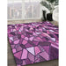 Machine Washable Transitional Orchid Purple Rug in a Family Room, wshpat677pur