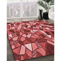 Patterned Red Rug, pat677rd