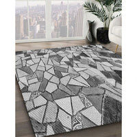 Patterned Carbon Gray Rug, pat678gry