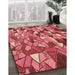 Machine Washable Transitional Red Rug in a Family Room, wshpat678org