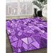 Machine Washable Transitional Purple Rug in a Family Room, wshpat678pur