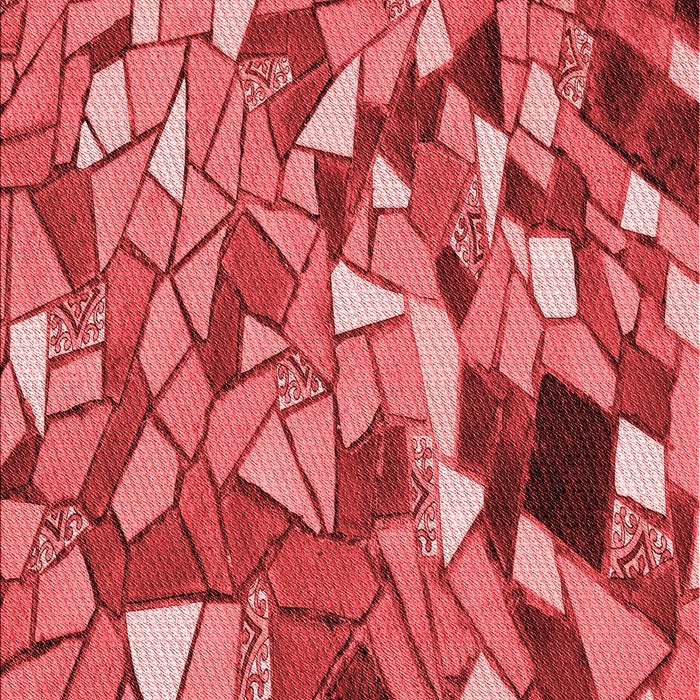 Patterned Red Rug, pat678rd