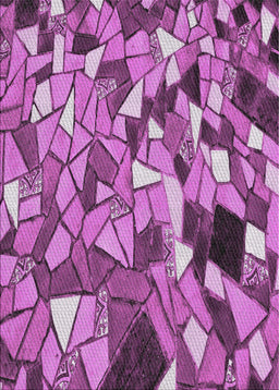 Patterned Violet Purple Modern Rug, pat678