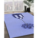 Patterned Jeans Blue Rug in Family Room, pat679blu