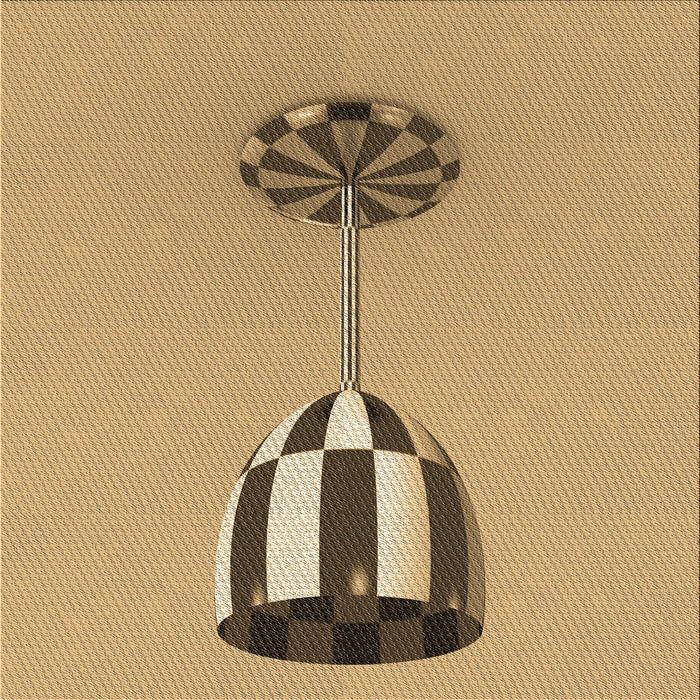 Round Patterned Yellow Orange Rug, pat679brn