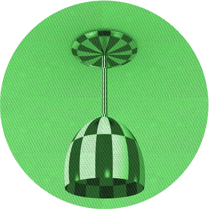 Square Machine Washable Transitional Neon Green Rug in a Living Room, wshpat679grn