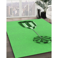 Patterned Neon Green Rug, pat679grn