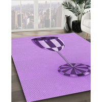 Patterned Violet Purple Rug, pat679pur