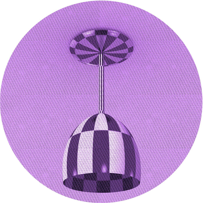 Square Machine Washable Transitional Violet Purple Rug in a Living Room, wshpat679pur