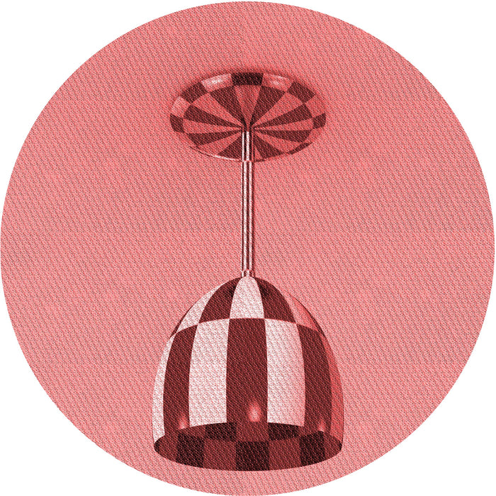 Square Patterned Red Rug, pat679rd