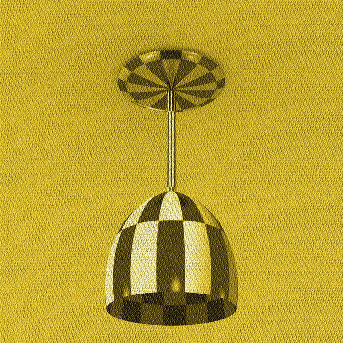 Round Patterned Dark Golden Brown Rug, pat679yw