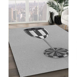 Machine Washable Transitional Grey Gray Rug in a Family Room, wshpat679