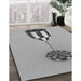 Patterned Gray Novelty Rug in Family Room, pat679