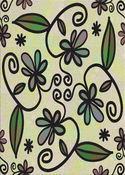 Machine Washable Transitional Mocha Brown Rug, wshpat67