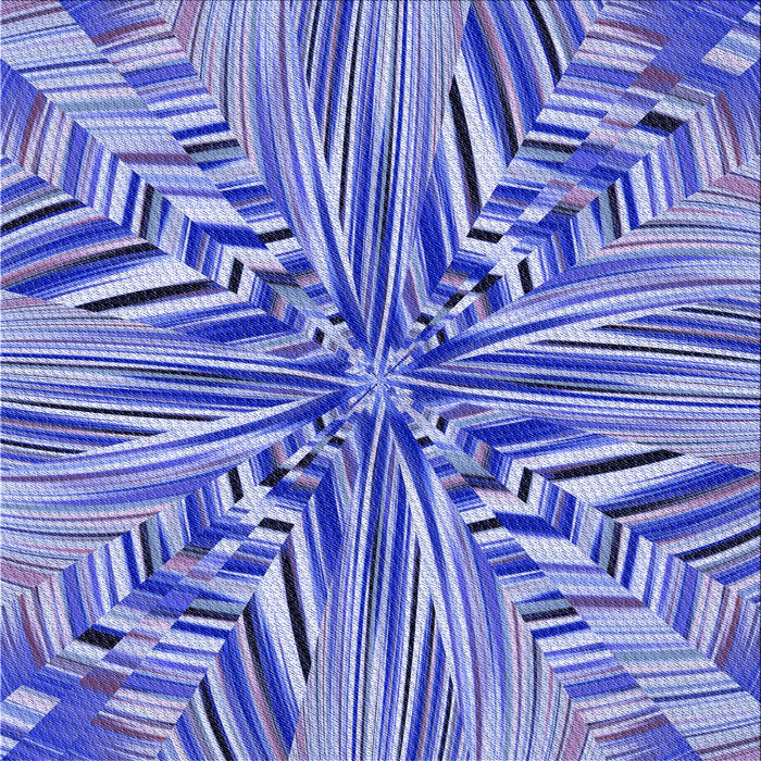 Round Patterned Jeans Blue Rug, pat680blu