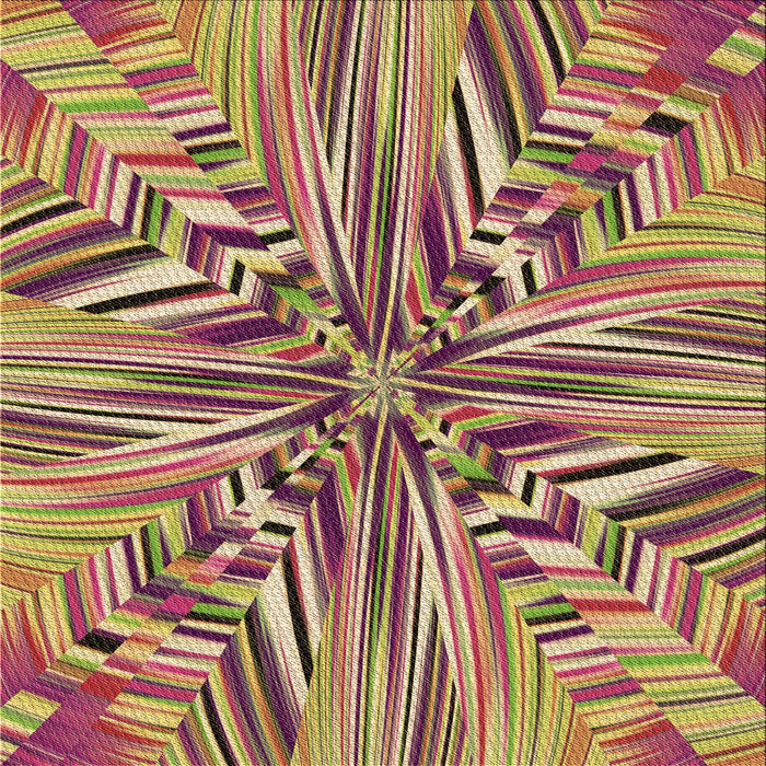 Round Patterned Metallic Gold Rug, pat680brn