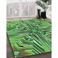 Patterned Green Rug, pat680grn