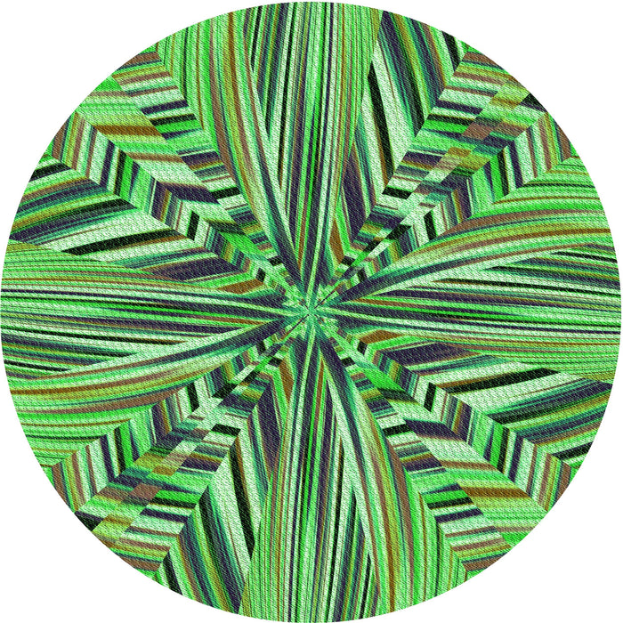 Square Patterned Green Rug, pat680grn