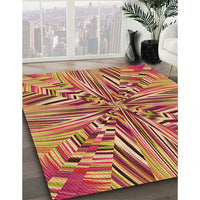 Patterned Crimson Red Rug, pat680org