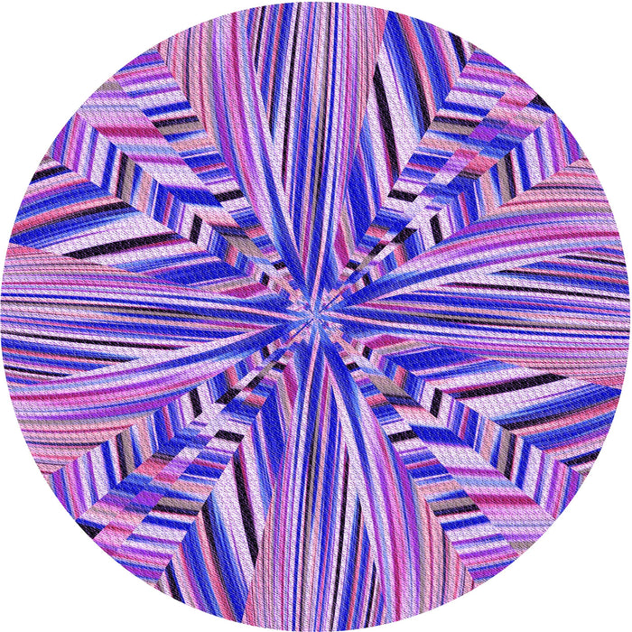 Square Patterned Blue Violet Purple Rug, pat680pur