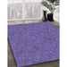 Patterned Amethyst Purple Rug in Family Room, pat681blu