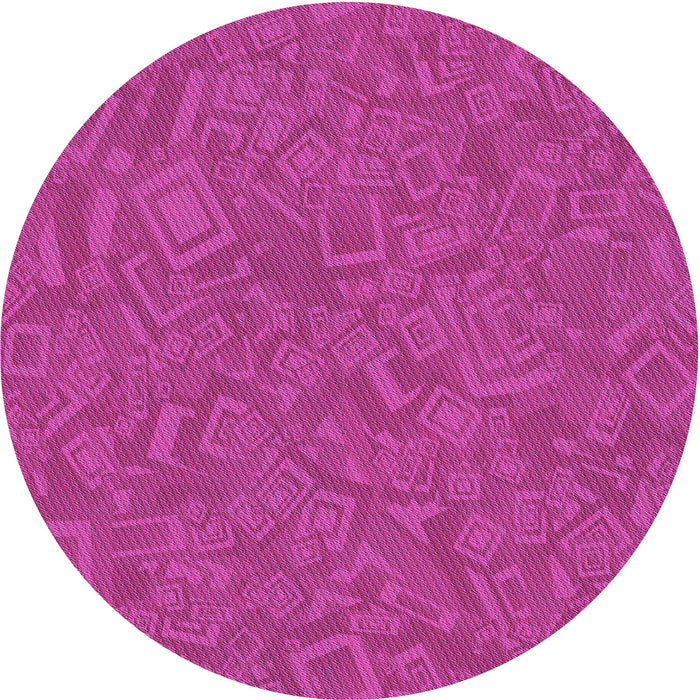 Square Patterned Deep Pink Rug, pat681pur