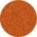 Square Patterned Orange Red Orange Rug, pat681yw