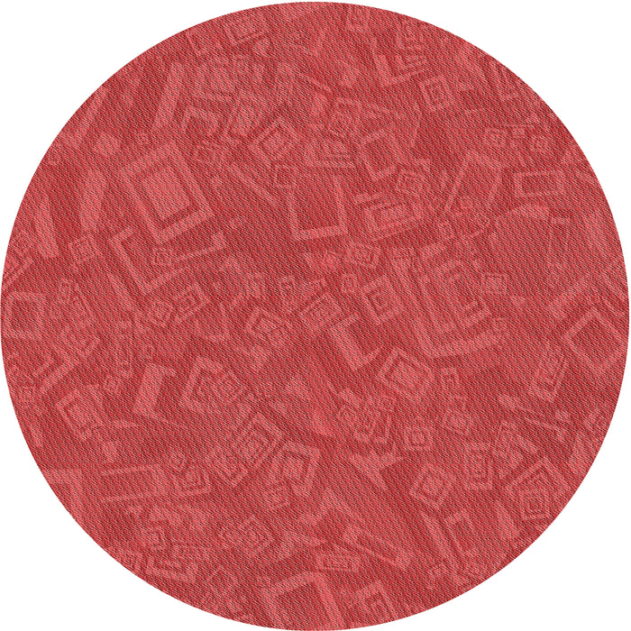 Square Machine Washable Transitional Red Rug, wshpat681