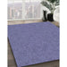 Machine Washable Transitional Deep Periwinkle Purple Rug in a Family Room, wshpat682blu