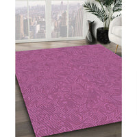 Patterned Neon Pink Rug, pat682pur