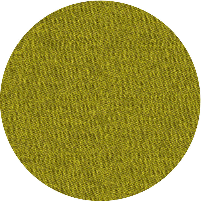 Square Machine Washable Transitional Dark Yellow Green Rug in a Living Room, wshpat682yw