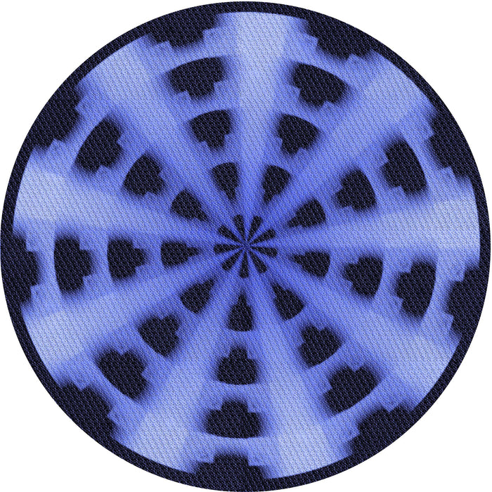 Square Patterned Sky Blue Rug, pat683blu
