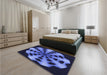 Patterned Sky Blue Rug in a Bedroom, pat683blu