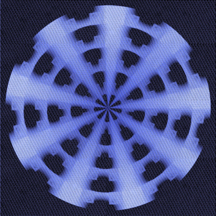 Round Patterned Sky Blue Rug, pat683blu